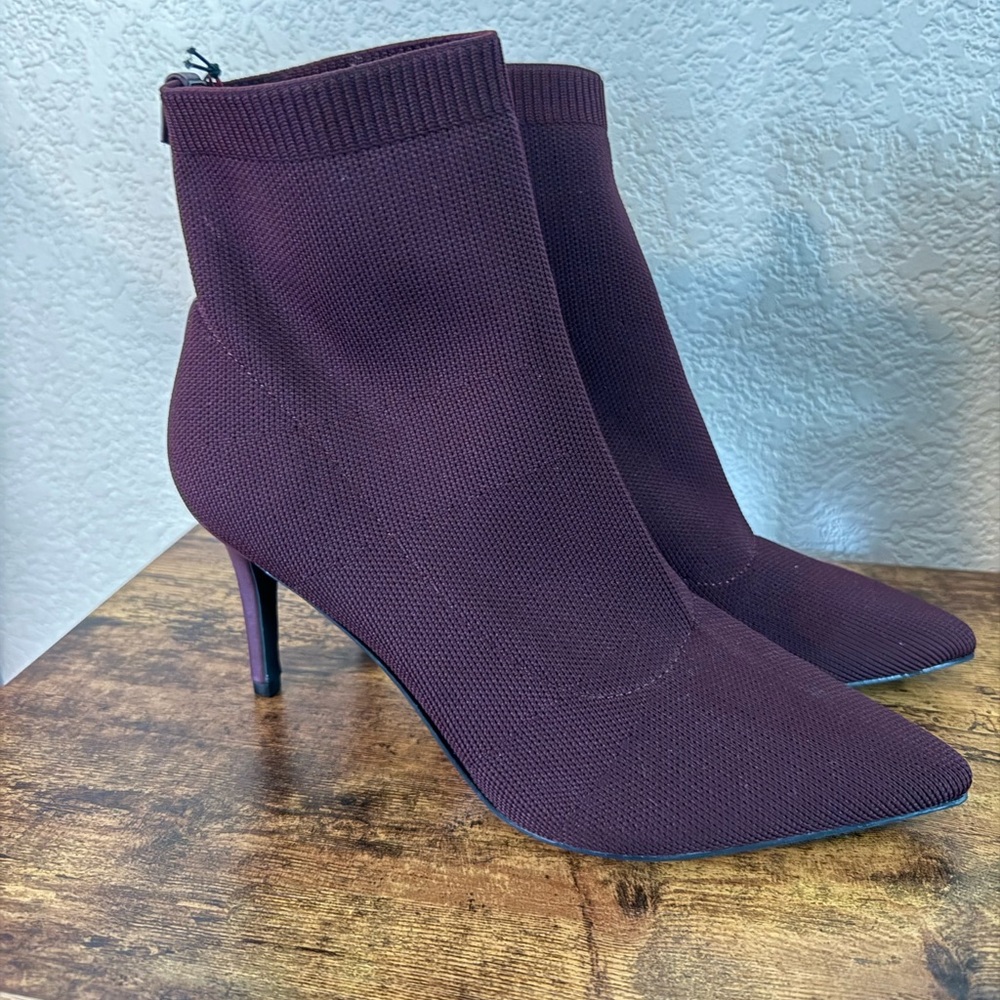 Calvin Klein Deep Plum Ankle Booties